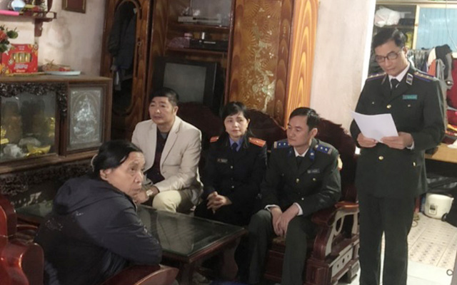 Chi cục Hậu Lộc tổ chức kê biên tài sản thế chấp của bên thứ ba, thu hồi nợ cho Ngân hàng