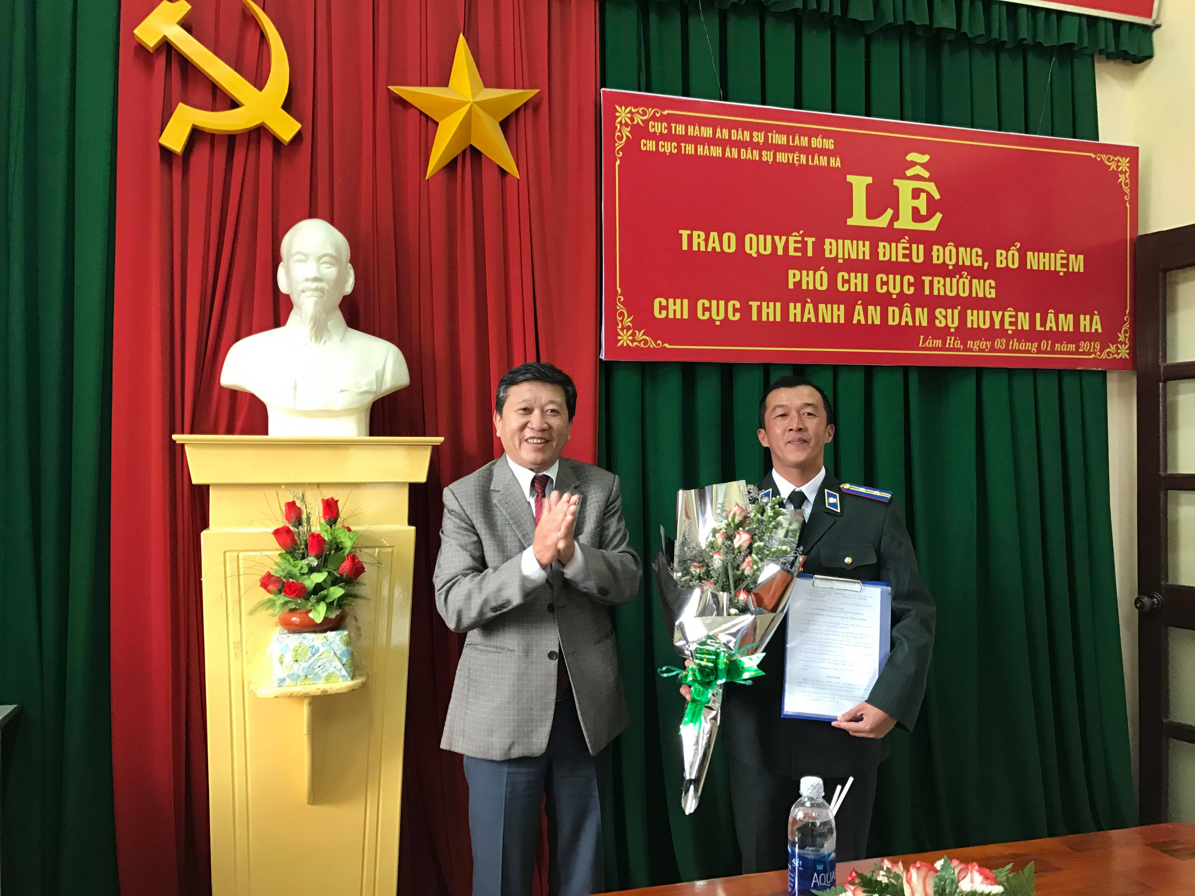 Điều động, bổ nhiệm đồng chí Nguyễn Anh Tú – Phó Chánh Văn phòng Cục Thi hành án dân sự tỉnh giữ chức vụ Phó Chi cục trưởng Chi cục Thi hành án dân sự huyện Lâm Hà