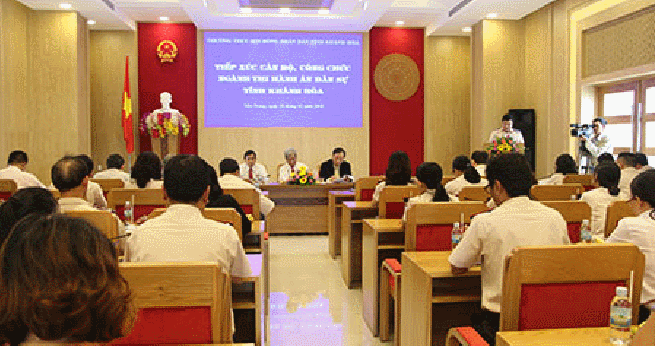 Thường trực HĐND tỉnh Khánh Hòa: Tiếp xúc cán bộ, công chức ngành Thi hành án dân sự tỉnh