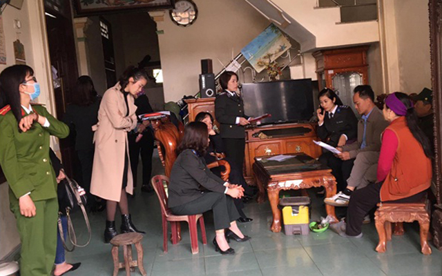 Chi cục THADS huyện Hậu Lộc tổ chức cưỡng chế thi hành án