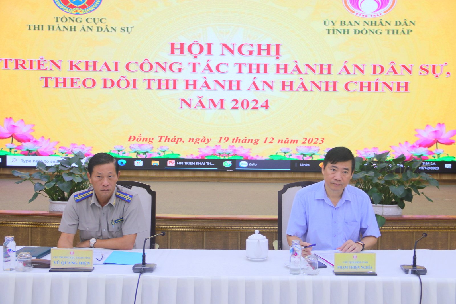 Chủ tịch Uỷ ban nhân dân/Trưởng Ban chỉ đạo Thi hành án dân sự tỉnh Đồng Tháp chủ trì Hội nghị triển khai công tác Thi hành án dân sự, theo dõi thi hành án hành chính năm 2024