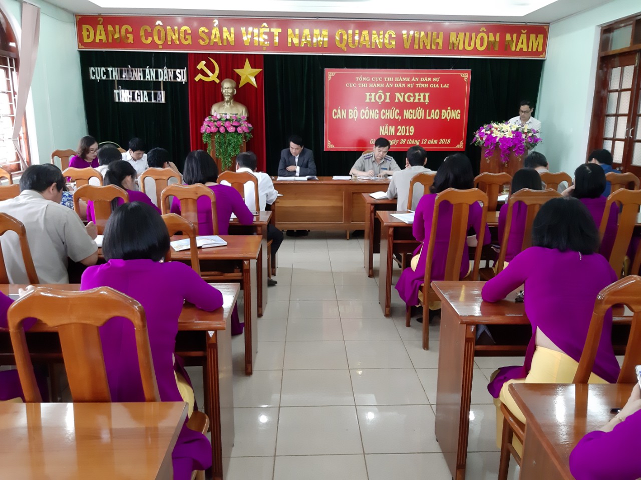 CỤC THI HÀNH ÁN DÂN SỰ TỈNH TỔ CHỨC HỘI NGHỊ CÁN BỘ CÔNG CHỨC, NGƯỜI LAO ĐỘNG NĂM 2019