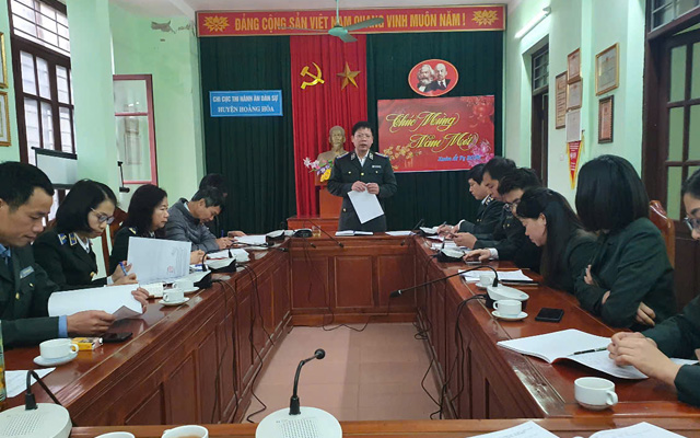 Kiểm tra công tác nghiệp vụ THADS và kế toán nghiệp vụ tại Chi cục THADS huyện Hoằng Hóa