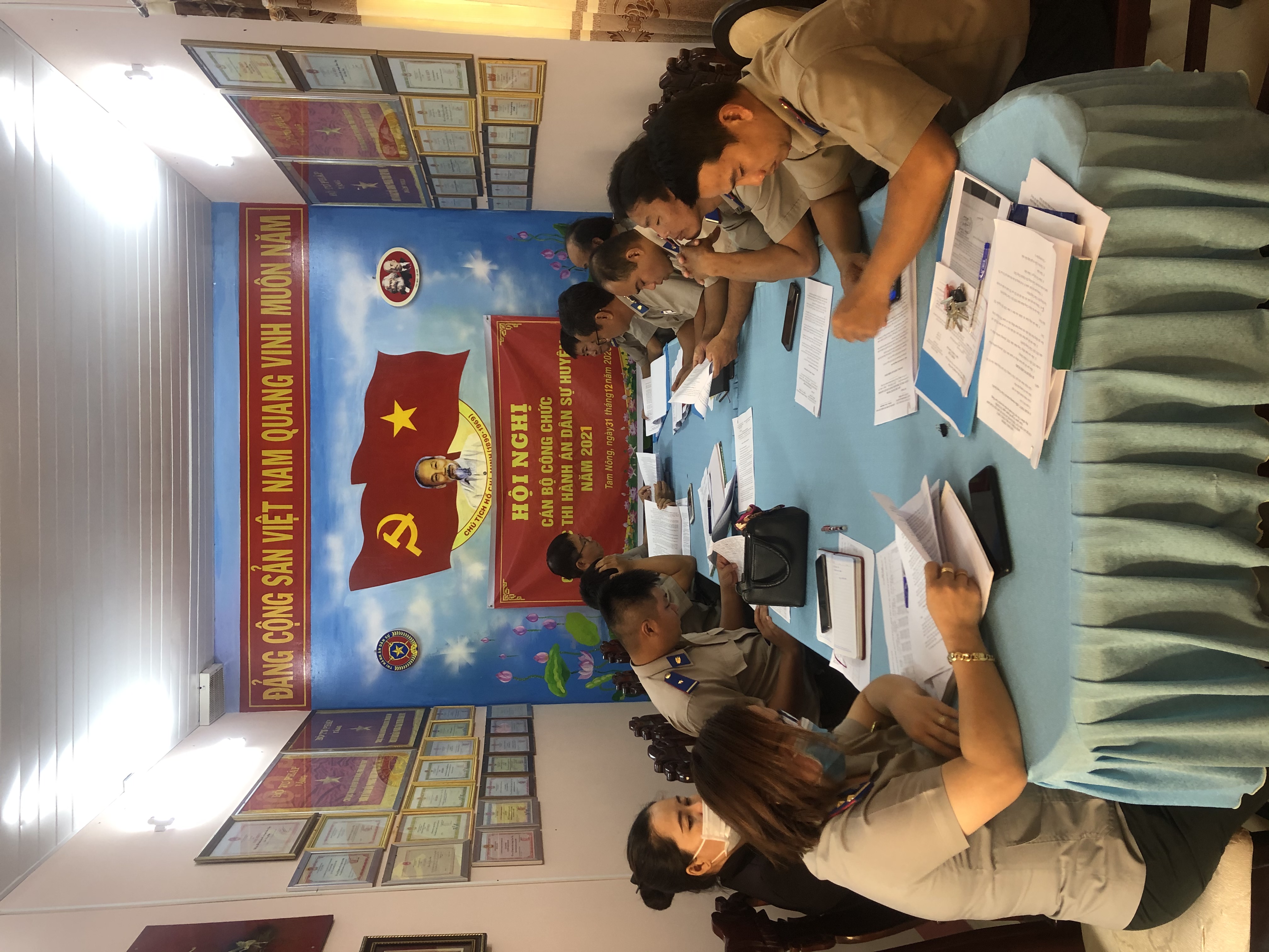 Chi cục Thi hành án dân sự huyện Tam Nông tổ chức Hội nghị Công chức, người lao động năm 2020