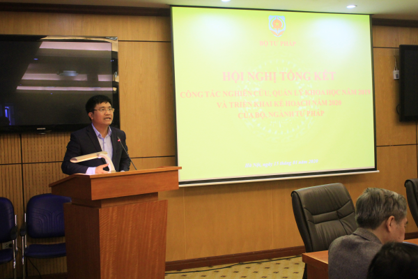 Hội nghị triển khai kế hoạch công tác nghiên cứu, quản lý khoa học năm 2020 của Bộ, ngành Tư pháp