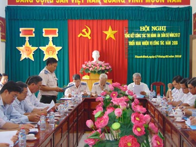 Thanh Bình - Tổng kết công tác thi hành án dân sự năm 2017 và triển khai nhiệm vụ năm 2018