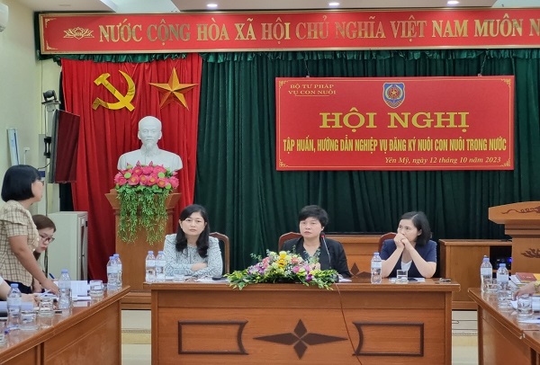 Tập huấn, hướng dẫn nghiệp vụ đăng ký nuôi con nuôi trong nước tại tỉnh Hưng Yên, Thái Bình