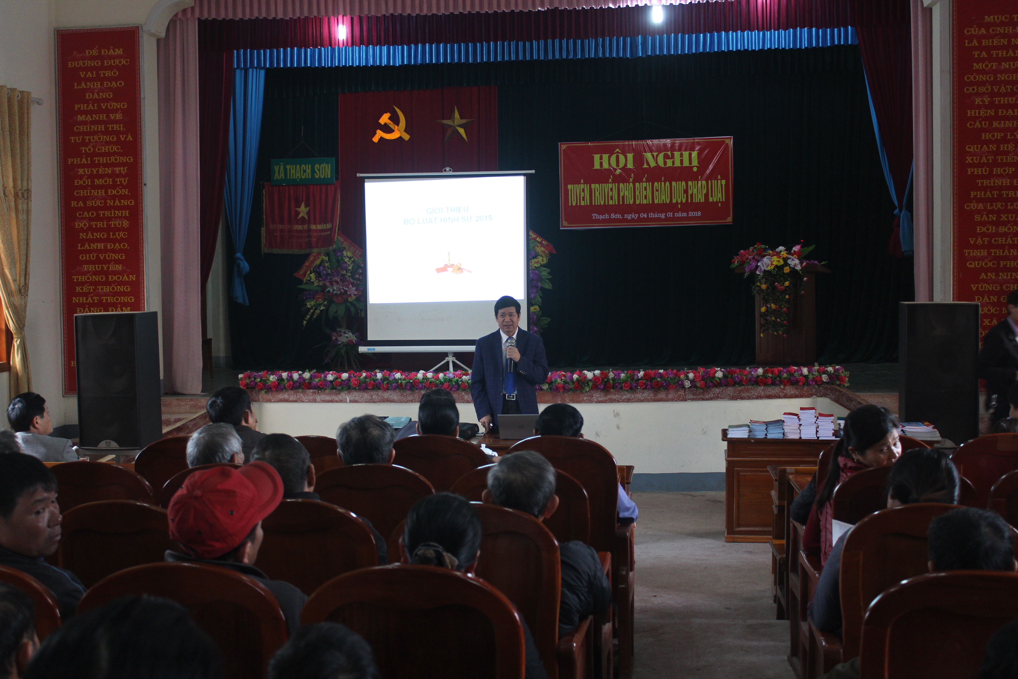 Cục THADS Hà Tĩnh tổ chức phổ biến BLHS 2015 tại xã Thạch Sơn, huyện Thạch Hà