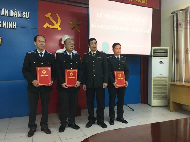 Lễ trao Quyết định bổ nhiệm Chấp hành viên sơ cấp 2019