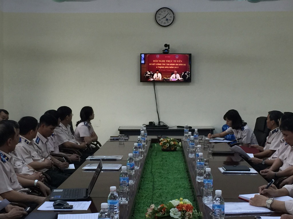 Hội nghị trực tuyến sơ kết công tác thi hành án dân sự 6 tháng đầu năm 2017