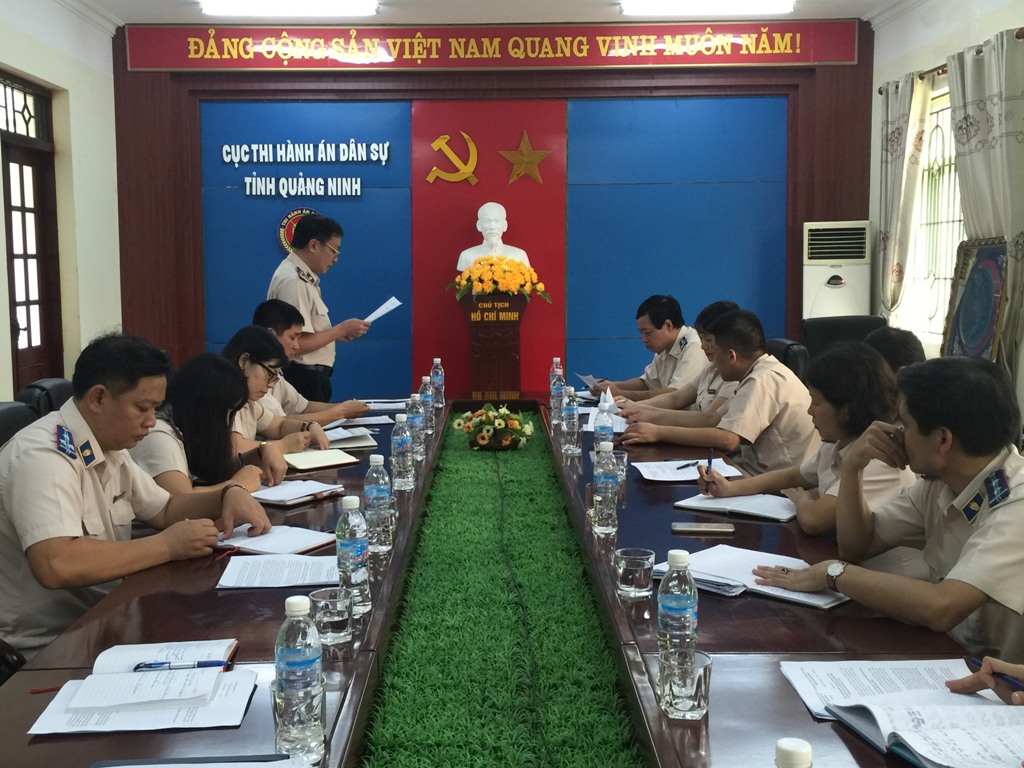 Đoàn kiểm tra Tổng cục Thi hành án dân sự làm việc với Cục Thi hành án dân sự tỉnh