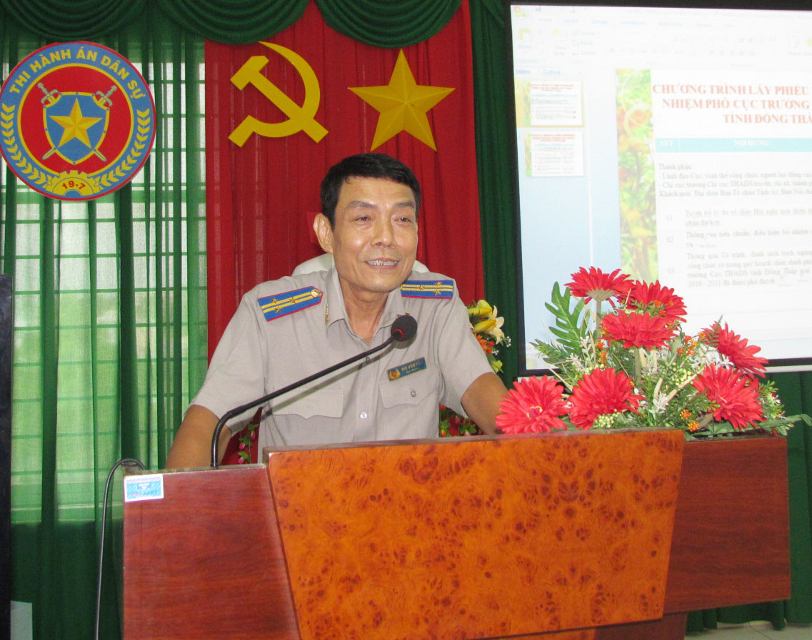 Lãnh đạo Cục làm việc với 05 đơn vị có kết quả thi hành án 10 tháng năm 2018 đạt tỷ lệ thấp và có lượng án lớn