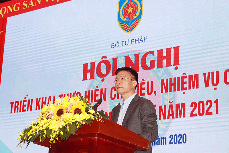 Bộ Tư pháp tổ chức Hội nghị triển khai thực hiện chỉ tiêu, nhiệm vụ công tác thi hành án dân sự năm 2021