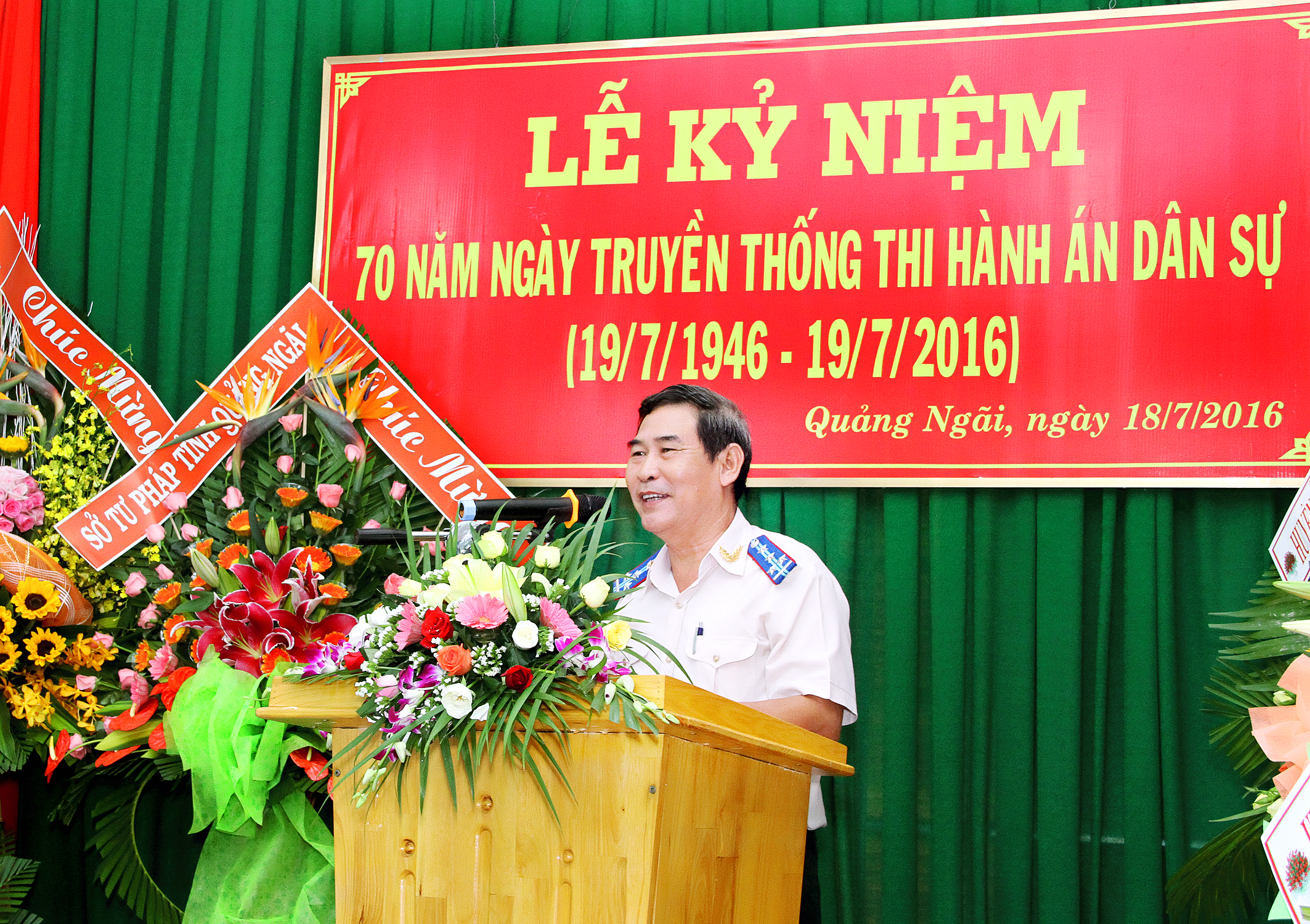 Cục Thi hành án dân sự tỉnh Quảng Ngãi tổ chức thành công Lễ kỷ niệm 70 năm “Ngày truyền thống Thi hành án dân sự” (19/7/1946-19/7/2016)