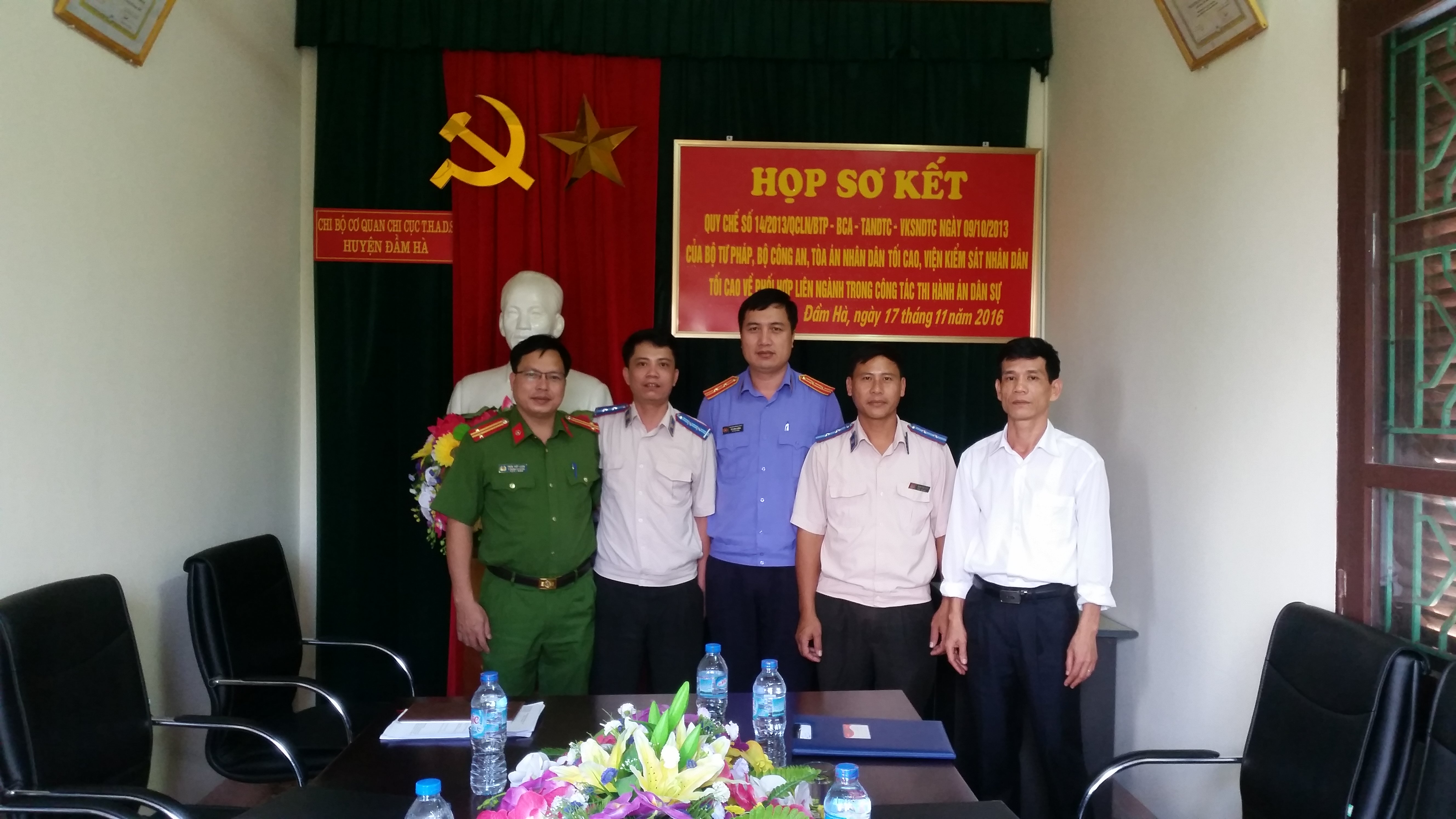 Sơ kết Quy chế số: 14/2013/QCLN/BTP-BCA-TANDTC-VKSNDTC tại Chi cục Thi hành án dân sự huyện Đầm Hà