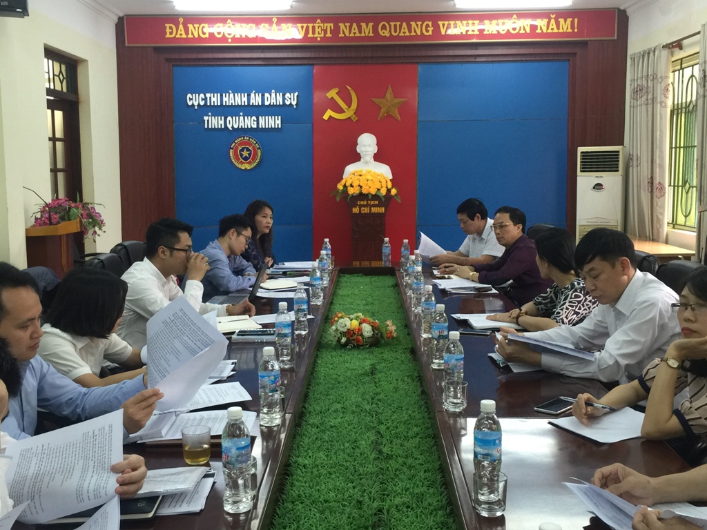 Đoàn khảo sát “Đánh giá thực hiện Quy trình tổ chức THADS và tổ chức triển khai các thủ tục hành chính trong lĩnh vực THADS” – Tổng cục Thi hành án dân sự làm việc với Cục Thi hành án dân sự tỉnh Quảng Ninh