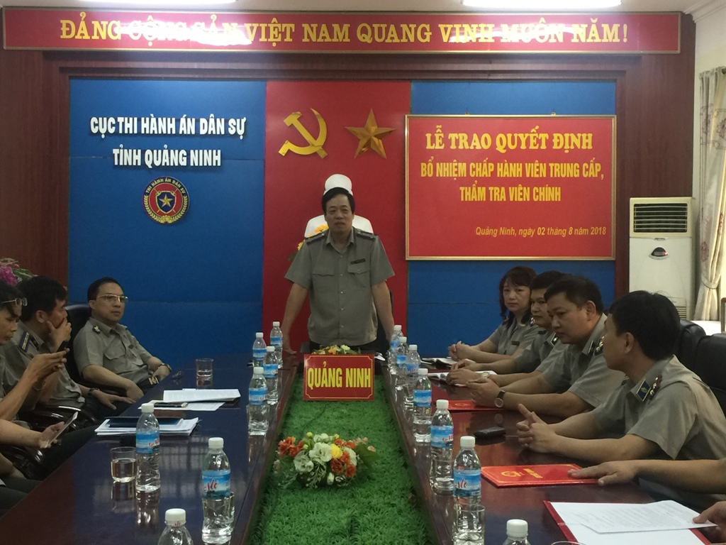 Lễ trao quyết định bổ nhiệm Chấp hành viên trung cấp, Thẩm tra viên chính