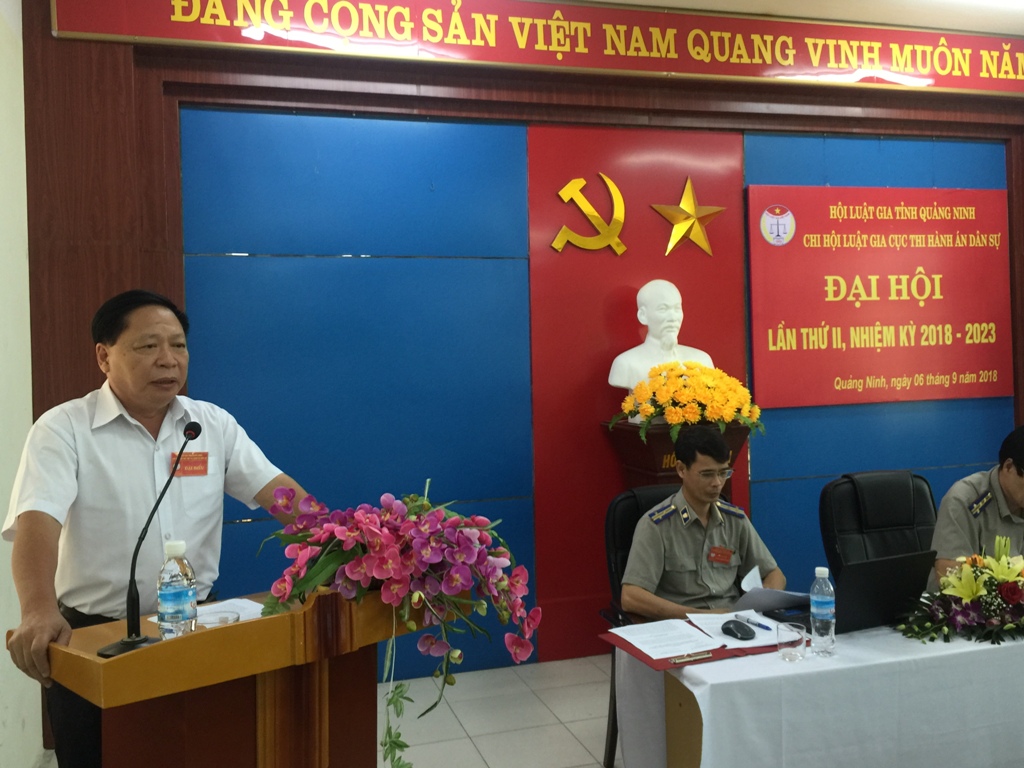 Chi hội Luật gia Cục Thi hành án dân sự tỉnh tổ chức Đại hội lần thứ II, nhiệm kỳ 2018 - 2023.