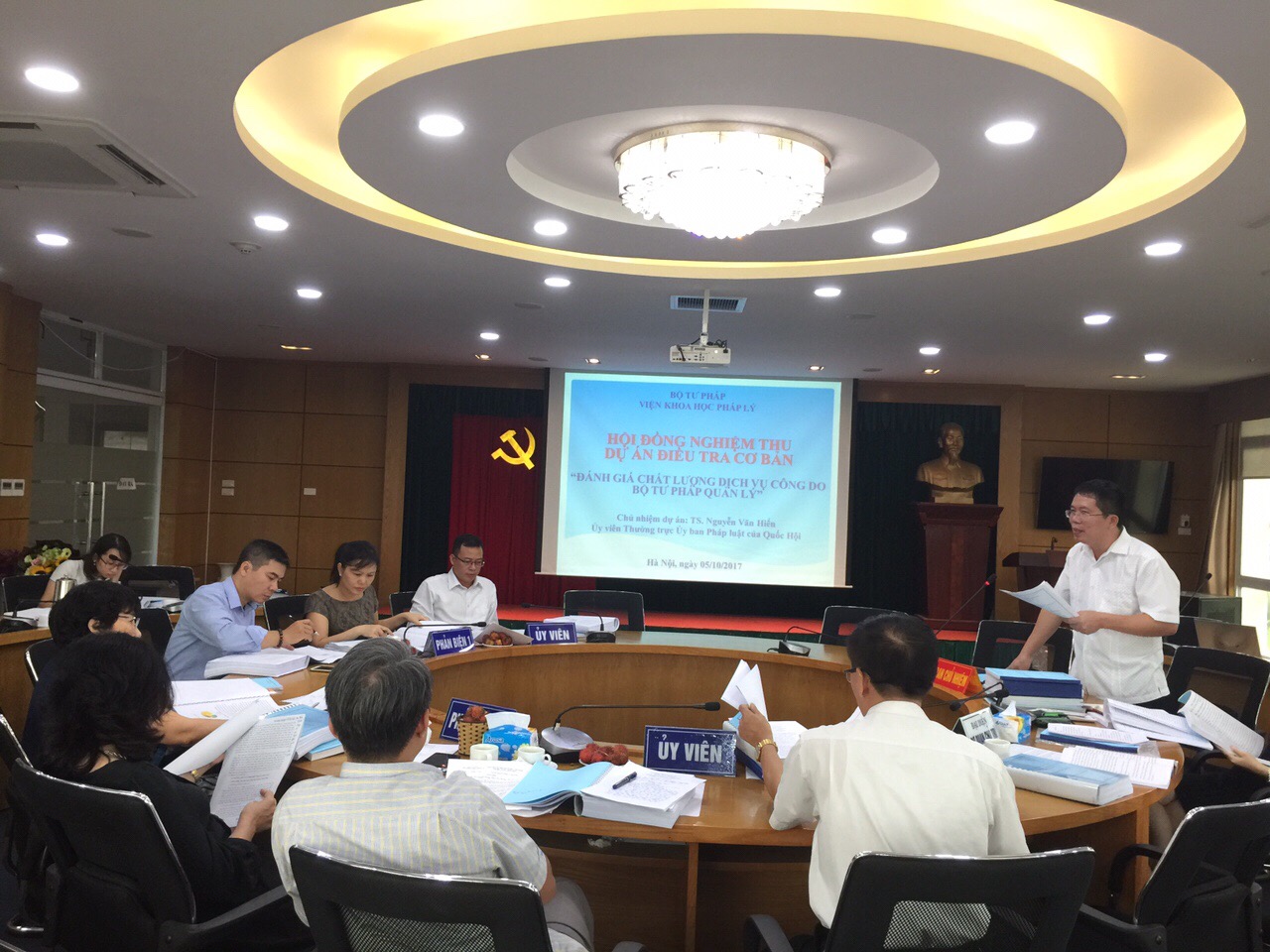 Tin nghiệm thu Dự án điều tra cơ bản “Đánh giá chất lượng cung ứng dịch vụ công trong các lĩnh vực do Bộ Tư pháp quản lý”