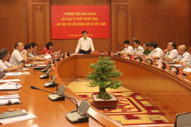 Central Steering Committee on Judicial Reform had a working session with Vietnam Bar Federation