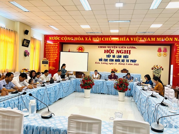 Tập huấn, kiểm tra và hướng dẫn nghiệp vụ nuôi con nuôi tại tỉnh Kiên Giang, An Giang và Cà Mau