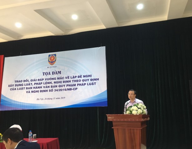 Tọa đàm trao đổi, giải đáp vướng mắc về lập đề nghị xây dựng luật, pháp lệnh và nghị định của Chính phủ