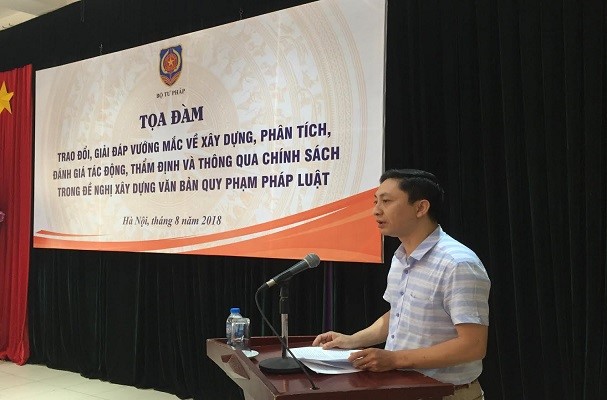 Tọa đàm trao đổi, giải đáp vướng mắc về xây dựng, phân tích, đánh giá tác động, thẩm định và thông qua chính sách