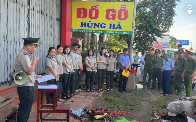 Phòng THADS khu vực 6 - Thanh Hóa cưỡng chế kê biên tài sản thành công