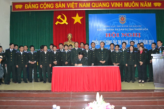 Cục Thi hành án dân sự tỉnh Thanh Hóa tổ chức Hội nghị triển khai công tác thi hành án dân sự năm 2016