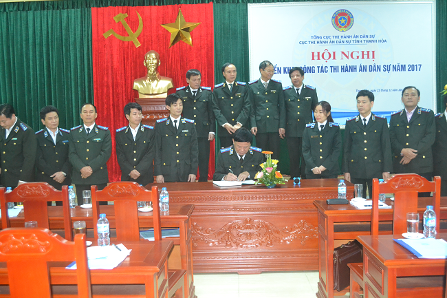 Hội nghị triển khai công tác thi hành án dân sự năm 2017  của Cục Thi hành án dân sự tỉnh Thanh Hóa