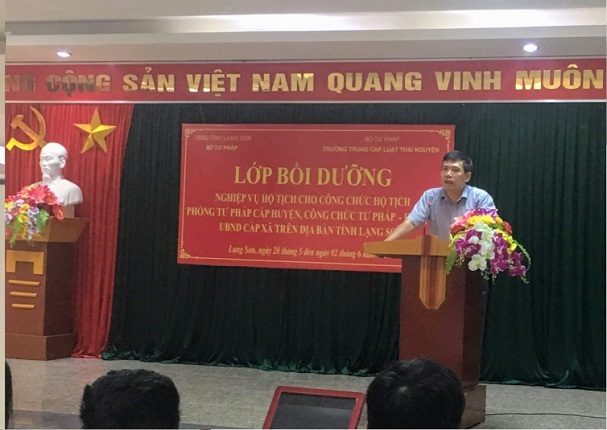 Trường Trung cấp Luật Thái Nguyên tổ chức lớp bồi dưỡng cấp chứng chỉ nghiệp vụ hộ tịch cho đối tượng là công chức làm công tác hộ tịch tại UBND cấp huyện và công chức Tư pháp – Hộ tịch tại UBND cấp xã trên địa bàn tỉnh Lạng Sơn