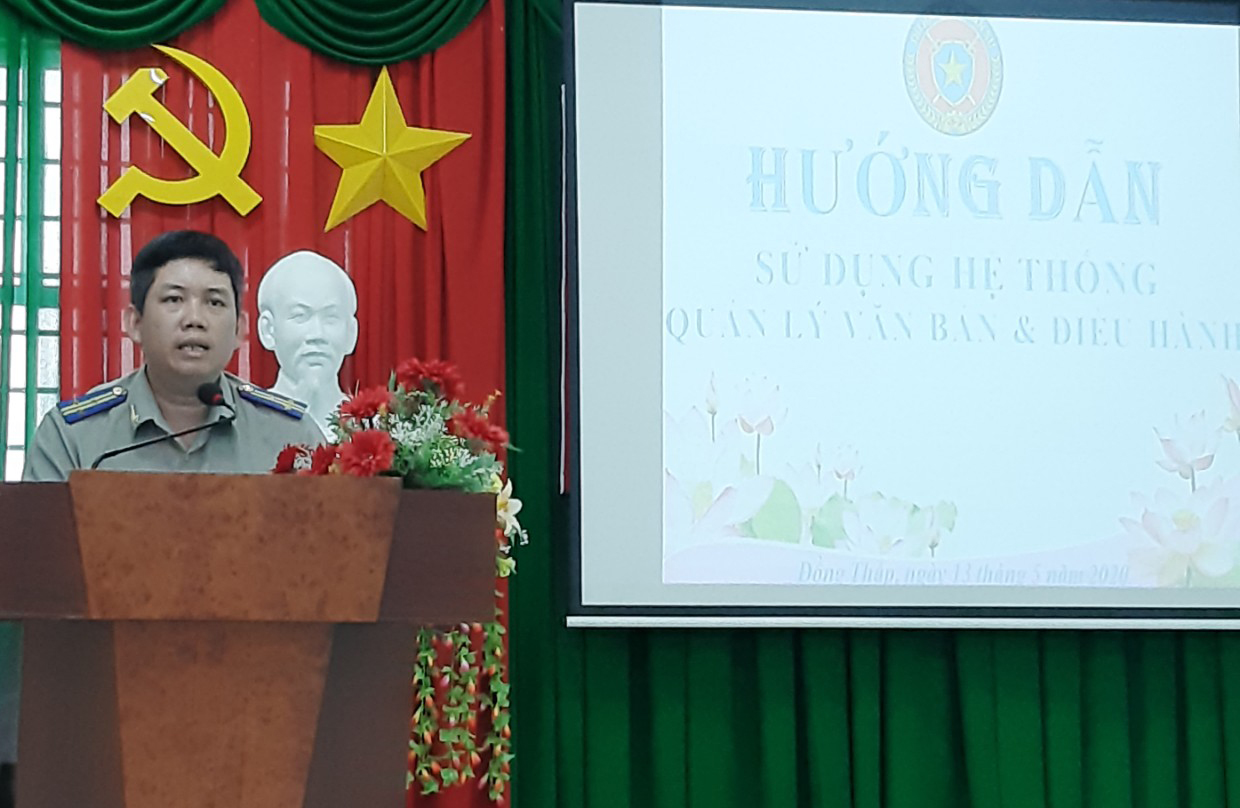 Sáng ngày 13/5/2020, Cục Thi hành án dân sự tổ chức tập huấn sử dụng phần mềm quản lý văn bản và điều hành cho các Chi cục Thi hành án dân sự huyện, thị, thành.