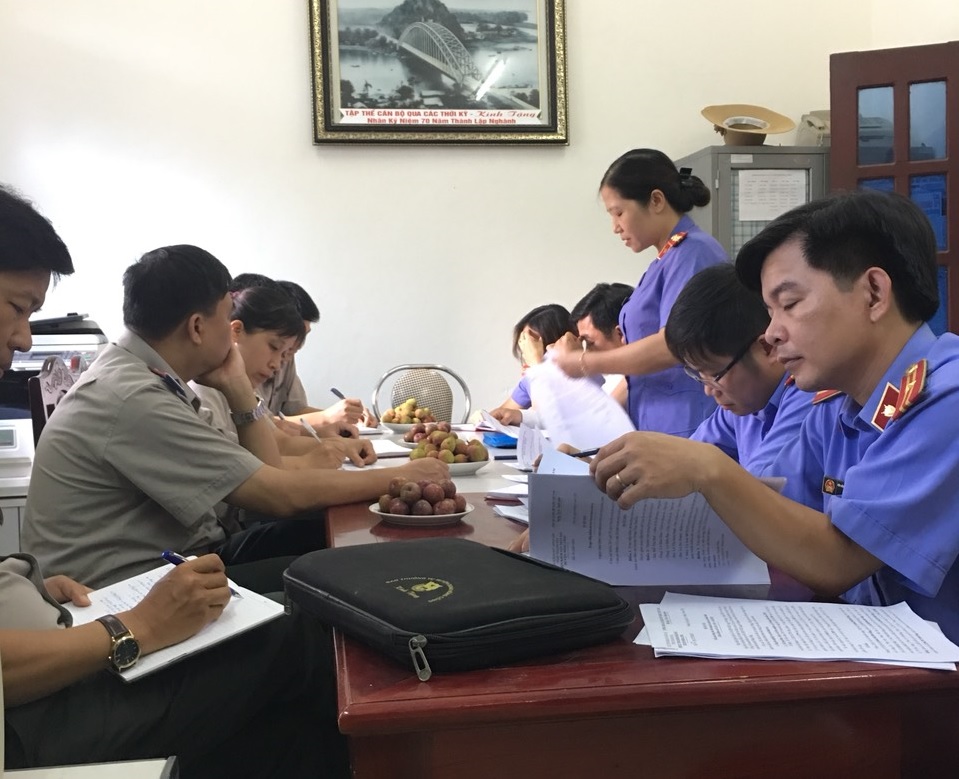 Kiểm sát trực tiếp tại Chi cục THADS huyện Nông Cống