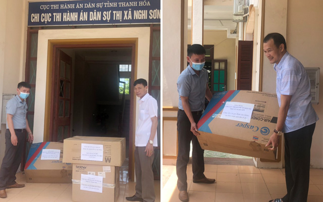 Công đoàn Chi cục THADS thị xã Nghi Sơn chung tay hỗ trợ vùng dịch Covid-19 trên địa bàn thị xã