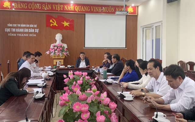 Kiểm tra toàn diện công tác thi hành án dân sự đối với Chi cục Ngọc Lặc