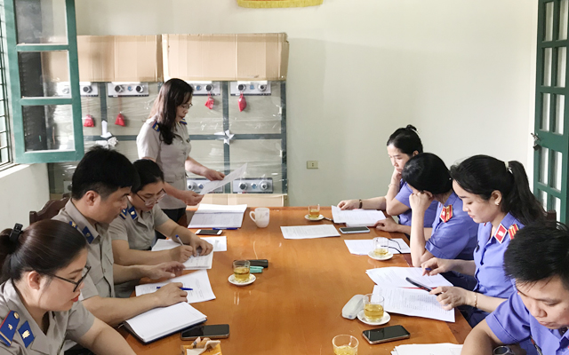 Kiểm sát trực tiếp tại Chi cục THADS huyện Như Thanh
