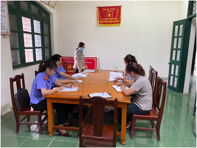 Kiêm sát trực tiếp tại Chi cục THADS huyện Như Thanh