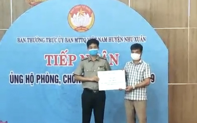 Chi cục THADS huyện Như Xuân chung tay ủng hộ phòng, chống dịch Covid-19