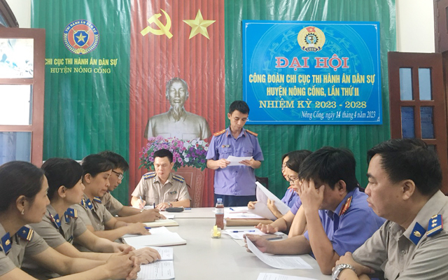 VKSN huyện kiểm sát trực tiếp tại Chi cục THADS huyện Nông Cống