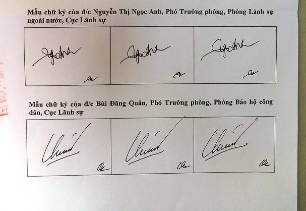 Bộ Ngoại giao đồng ý chấp thuận: - Đồng chí Nguyễn Thị Ngọc Anh giữ chức Phó Trưởng phòng Phòng Lãnh sự ngoài nước; Đồng chí Bùi Đăng Quân giữ chức Phó Trưởng phòng Phòng Bảo hộ công dân