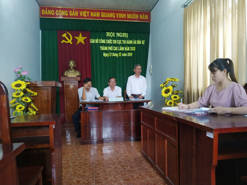 Chi cục THADS thành phố Cao Lãnh tổ chức Hội nghị cán bộ, công chức năm 2020