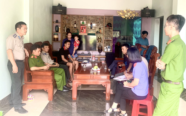 THADS Quảng Xương: thực hiện tạm giữ tài sản để bảo đảm thi hành án tại xã Quảng Nhân