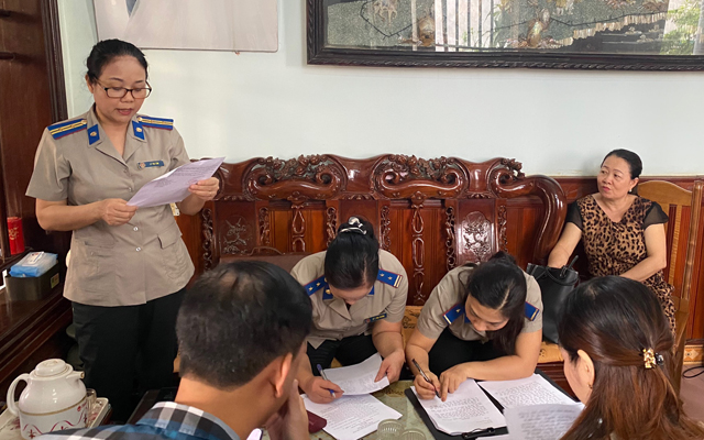 Sầm Sơn: tiến hành cưỡng chế kê biên tài sản thành công