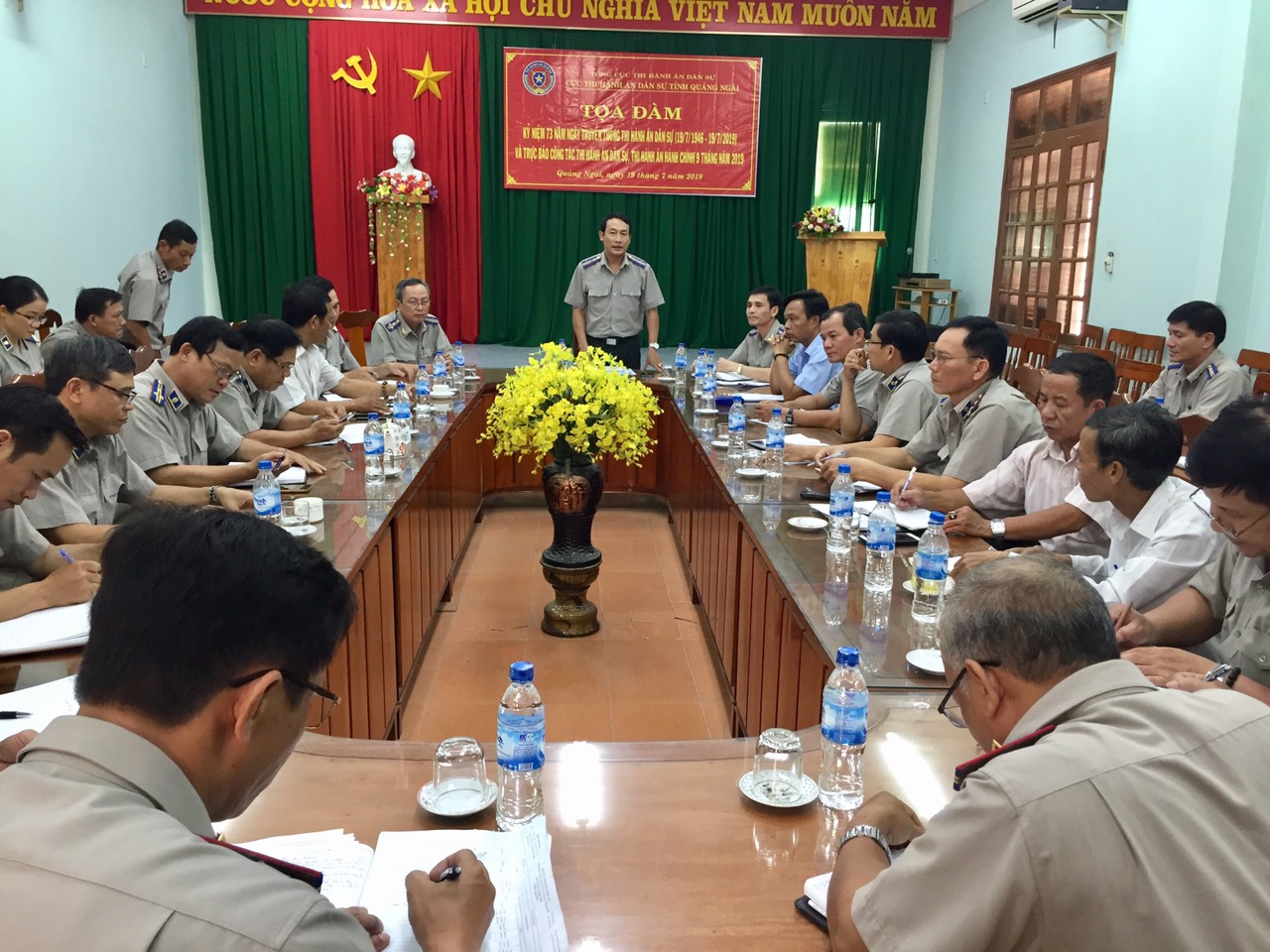 Cục Thi hành án dân sự tỉnh Quảng Ngãi tổ chức Tọa đàm kỷ niệm 73 năm Ngày truyền thống Thi hành án dân sự (19/7/1946-19/7/2019) và trực báo công tác Thi hành án dân sự, thi hành án hành chính 9 tháng năm 2019