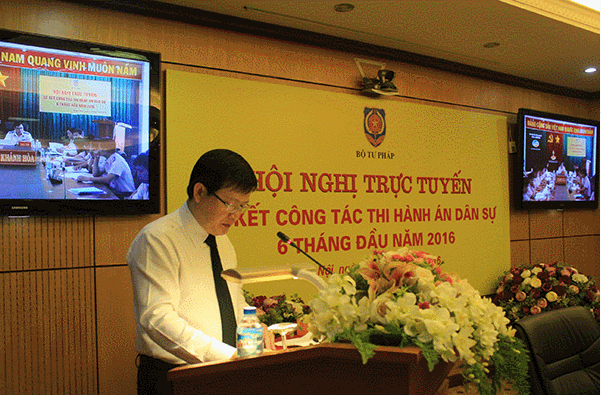 Bộ Tư pháp tổ chức Hội nghị sơ kết công tác thi hành án dân sự 06 tháng đầu năm 2016