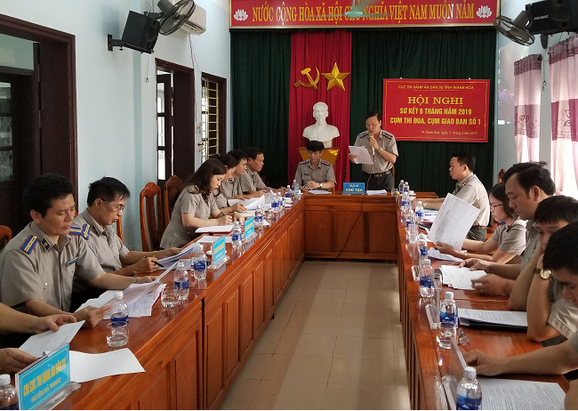 CỤM THI  ĐUA  CỤM  SỐ 1 TỔ CHỨC HỘI NGHỊ GIAO BAN SƠ KẾT 6 THÁNG NĂM 2019.