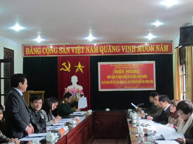 Khối thi đua các cơ quan Nội chính tỉnh Thái Nguyên ký giao ước thi đua năm 2014