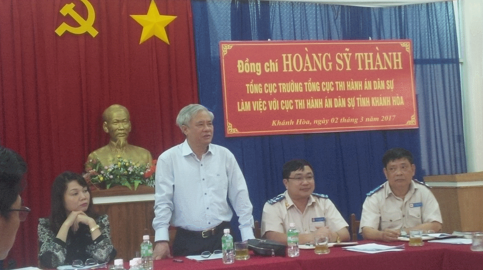 Tổng Cục trưởng Hoàng Sỹ Thành làm việc với Cục Thi hành án dân sự tỉnh Khánh Hòa