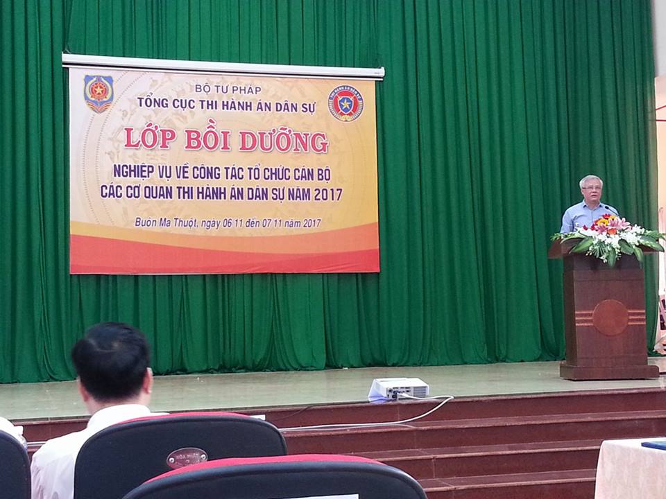 Tổng cục Thi hành án dân sự tổ chức Lớp bồi dưỡng nghiệp vụ về công tác tổ chức cán bộ cơ quan thi hành án dân sự năm 2017