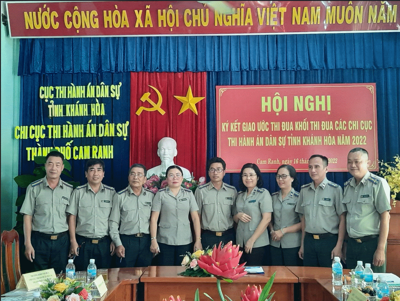 Khối thi đua các Chi cục Thi hành án dân sự tỉnh Khánh Hòa ký kết giao ước thi đua năm 2022